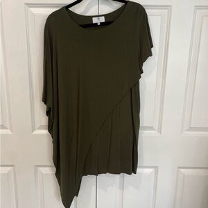 Ten Tomorrow Sage Green Asymetrical Pocket Dress Meduim EUC